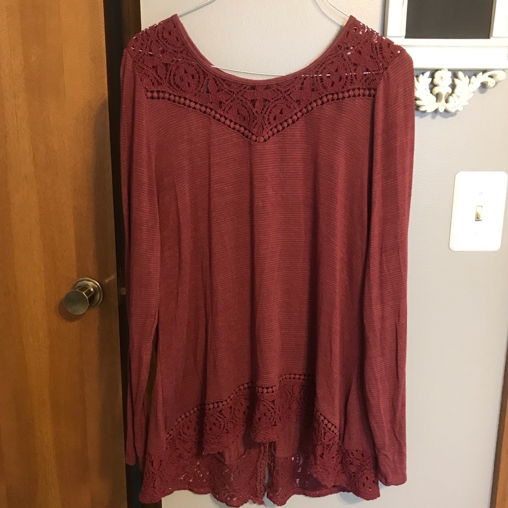 Lace Trimmed Blouse